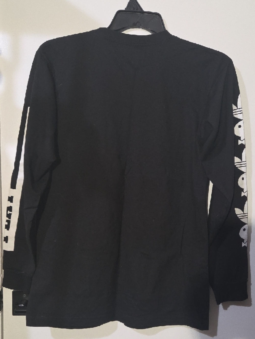 Aintnobodycool Adidas x Playboy - Black & White Graphic Long Sleeve Tee - Picture 3 of 6